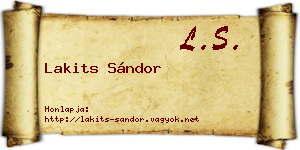 Lakits Sándor névjegykártya